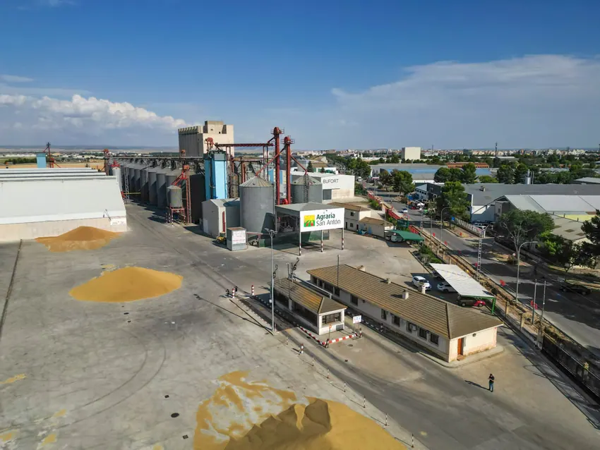 Instalaciones actuales de Agraria San Antón vistas desde el aire